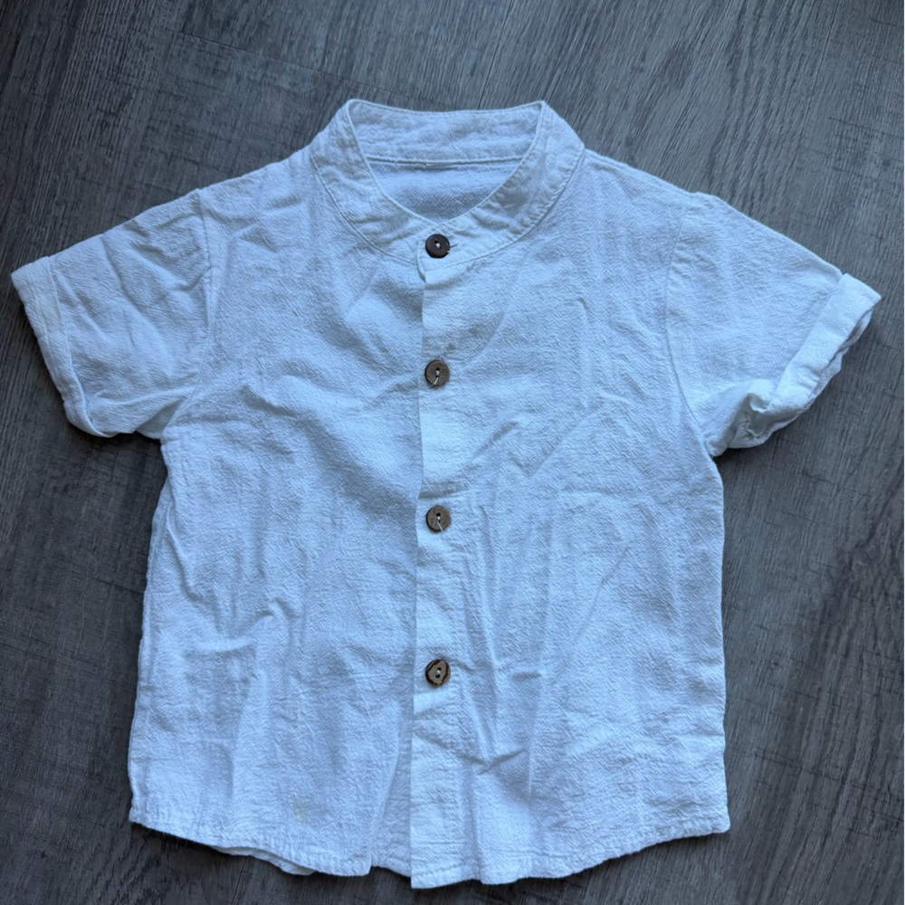 Source Unknown Kids White Button-Up Shirt